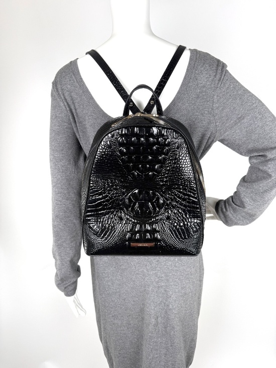 Brahmin Nola Black Melbourne Leather Backpack main image 5